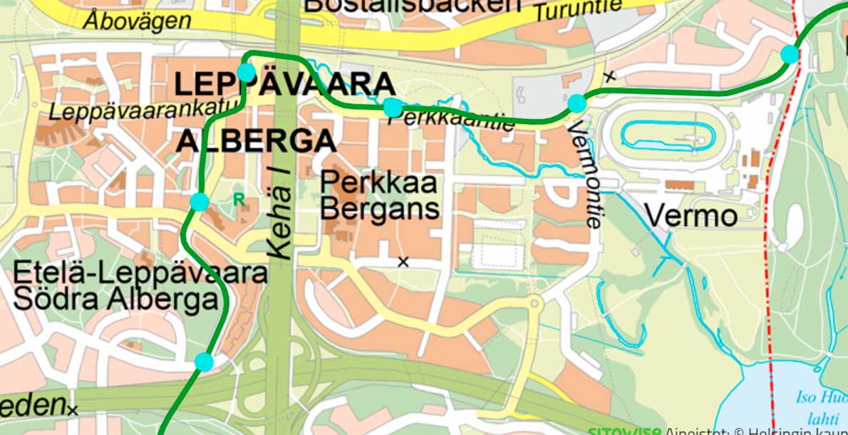 Vermon ravirata kartalla.