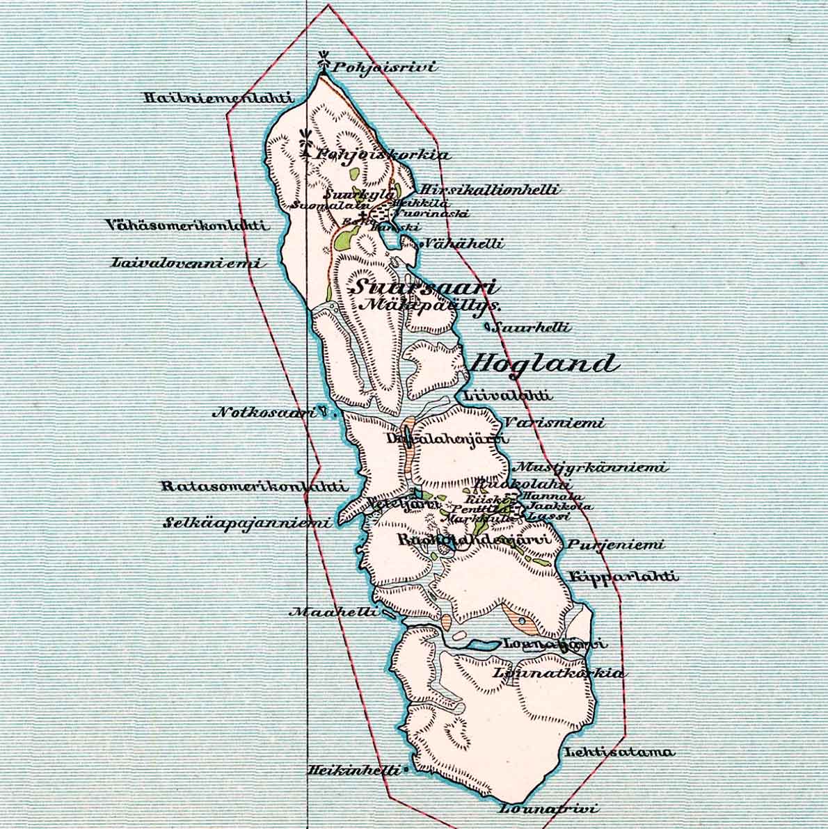 Kartta Suursaaresta 1914