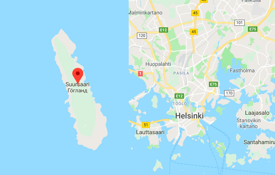 Suursaari vs. Helsinki, kartta
