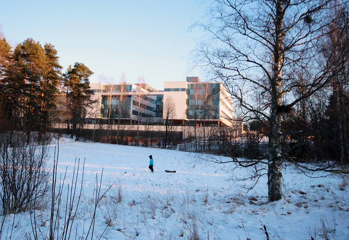 Glimsin pulkkamäki, Espoo.