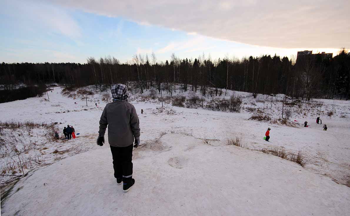 Olarin pulkkamäki, Espoo.
