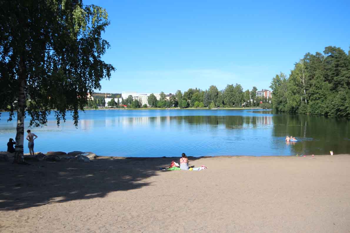 Valkeisenlammen uimaranta, Kuopio.