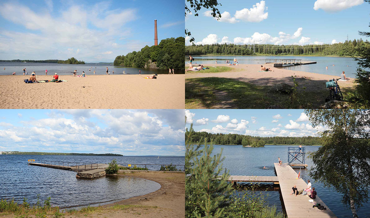 Tampereen uimarannat - kuvituskuva.