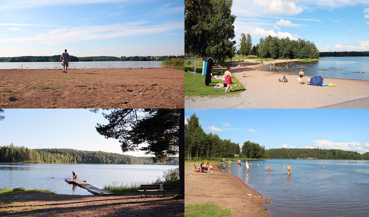 Kollaasi: Ylöjärven uimarannat.