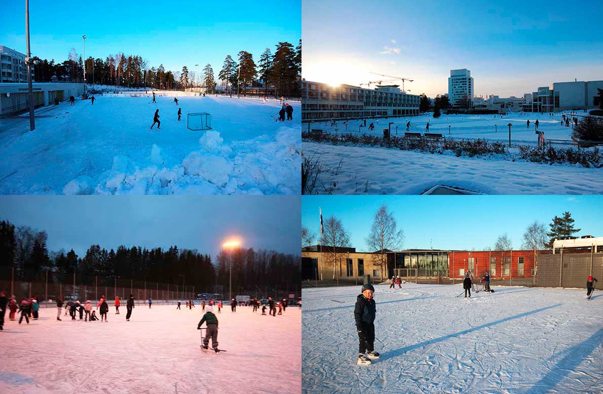 Espoon tekojäät -kollaasi.