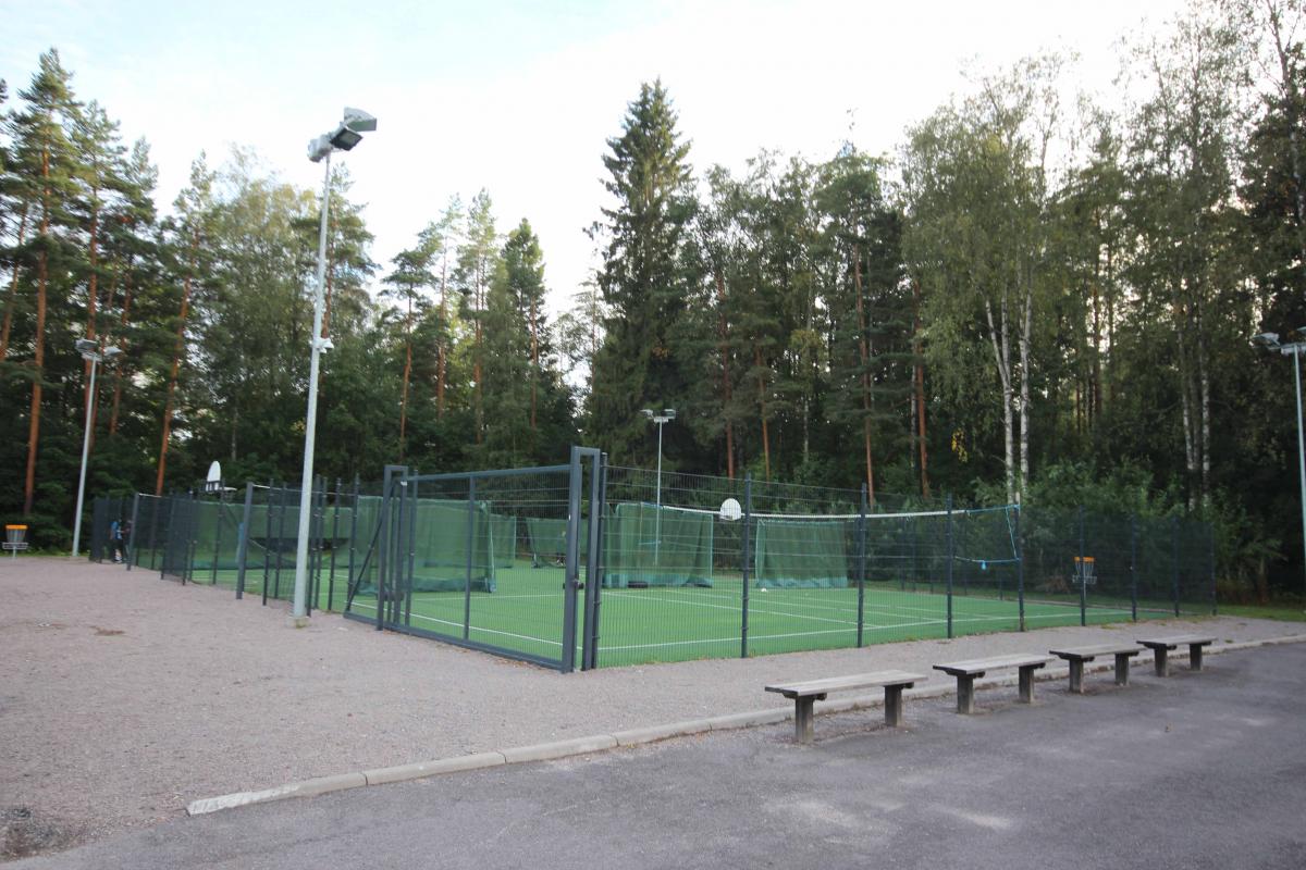 Karakallion tekonurmi, Espoo.