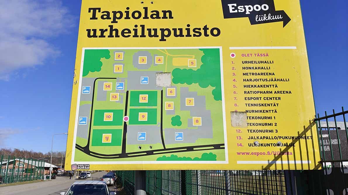 Tapiolan urheilupuisto, Espoo.
