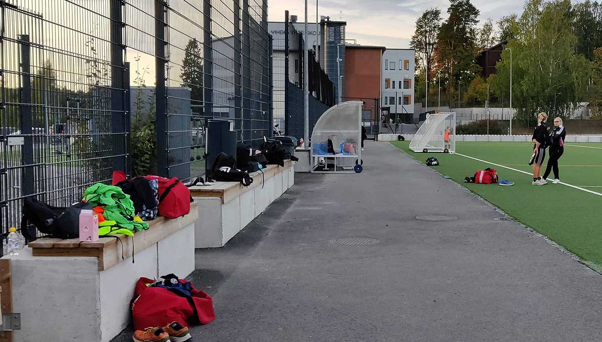 Vihdin kirkonkylän urheilukentät.